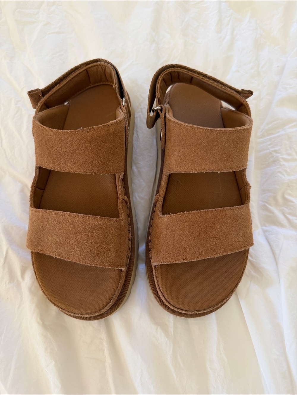 UGG Tan Suede Double-Strap Sandals